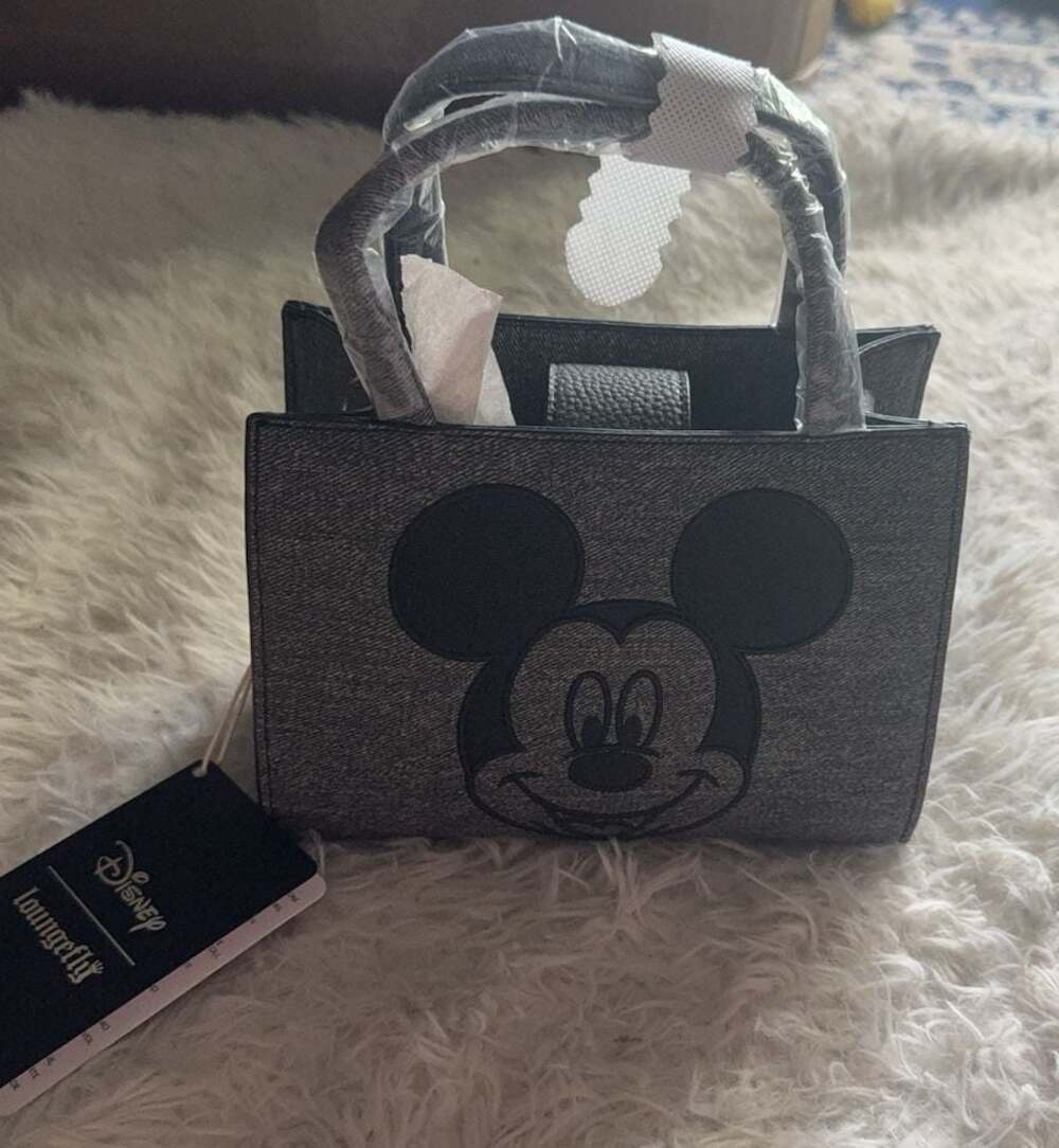 Disney Loungefly Mickey Mouse Denim Mini Tote Bag